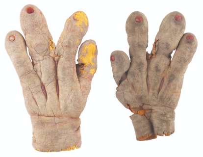 A Pair of "Killer Klowns from Outer Space" Costume Hands. | Van Eaton Galleries