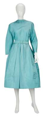 Lot 789 - Greta Garbo | Aquamarine Silk Dress (With Book)