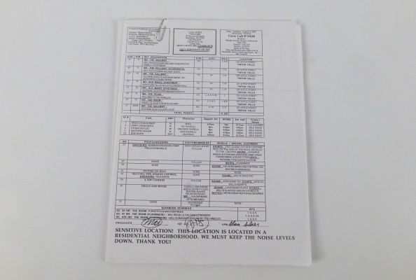 Call Sheet for Vulgar | Bodnars Auction