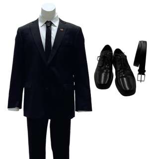 The Terminal List James Reece Chris Pratt Screen Worn Single-Breasted Suit, Long Sleeve, Button-Front Shirt, Tie, Pin, Belt & Lace-Up Dress Shoes Ep 102 - Lot #140 - The Terminal List James Reece Chris Pratt Screen Worn Single-Breasted… | VIP Fan Auctions