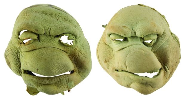 Lot 82 - A Pair of "Ninja Turtles: The Next Mutation" Puppet Head Skins. | Van Eaton Galleries