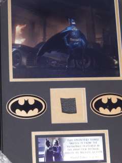 15x20 Framed Batmobile Upholstery Swatch from 1989 Keaton "Batman" | Piece of the Past