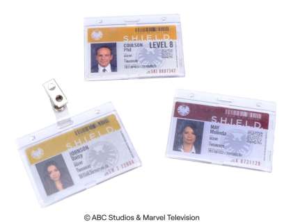 Marvel’s Agents of S.H.I.E.L.D. (2013-2020) | Phil Coulson, Melinda May, and Daisy Johnson’s S.H.I.E.L.D. IDs | Propstore