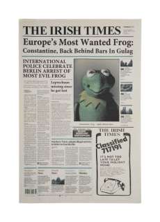Lot 458 - Muppets Most Wanted | The Irish Times Newspaper Prop