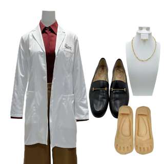 Lot ? - American Fiction Lisa’s Tracee Ellis Ross Lab Coat, Button-up Shirt, Pants, Earrings, Necklace, Loafer Shoes & Shoe Liners | VIP Fan Auctions