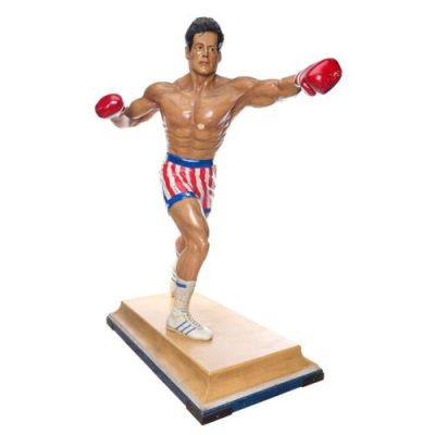 Rocky Franchise (1976-2023) | Lot 493 : Full-Size Rocky Balboa (Sylvester Stallone) Restaurant Statue | Propstore