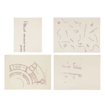 HARRY POTTER AND THE PRISONER OF AZKABAN (2004) - Lot #832 : Screen-Matched Hand-Drawn Marauder‘s Map Credits Artwork and Hallway Scene Concepts