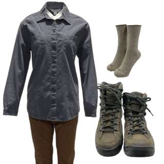 Civil War Lee Kirsten Dunst Screen Worn Shirt, Pants, Socks & Lace-Up Boots Ch 2 Sc 2-18 | VIP Fan Auctions