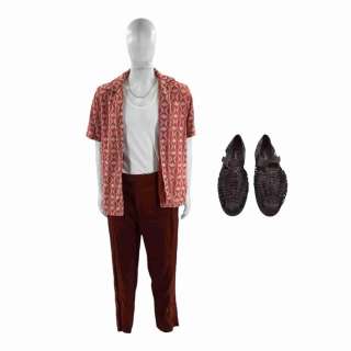 Red One Ted Cannon Screen Worn Woven Sandals, Necklace, Pants, Shirt & Tank Top Ch 1 Sc 69pt1-80pt3 | VIP Fan Auctions