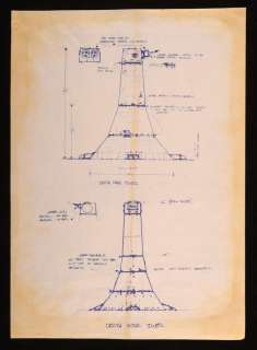 Star Wars: Episode IV - A New Hope (1977) - Death Star Tower printed dyeline of an illustration by… | Ewbank’s