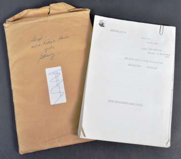 ESTATE OF DAVE PROWSE - ORIGINAL HITCH HIKER’S GUIDE SCRIPT | Auctioneum Ltd