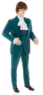 Lot 204 - Mike Myers ‘Austin Powers‘ velvet ensemble on custom figure from Austin Powers in Goldmember.
