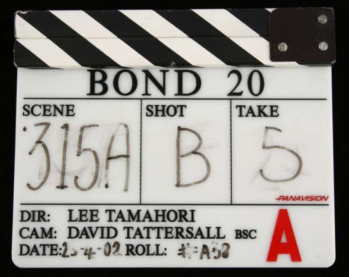 James Bond - (Die Another Day 2002), An "A" clapperboard from the production of Lee Tamahori’s Bond… | Ewbank’s
