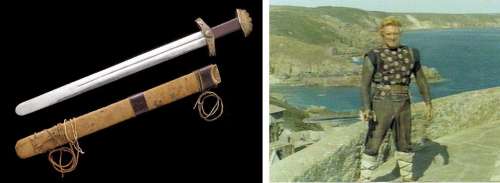 Lot 24 - KIRK DOUGLAS PROP SWORD FROM "THE VIKINGS"