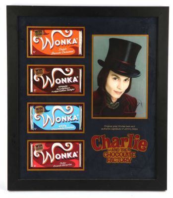 Charlie and The Chocolate Factory (2005) Production-made Wonka Bar props from the Warner Bros film… | Ewbank’s