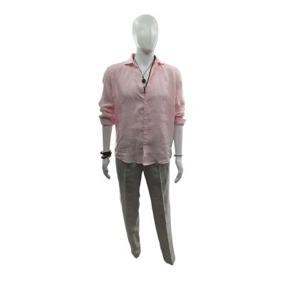 Lot 162: Crime 101 Monroe Screen Worn Button-Up Shirt, Pants, 2 Piece Necklace Set, Left Wrist Bracelet & 5 Piece Right Wrist Bracelet Set Ch 1 Sc 40,42 | VIP Fan Auctions