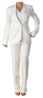 Lot 144 - "Santana" "Britney Spears" white pantsuit ensemble.