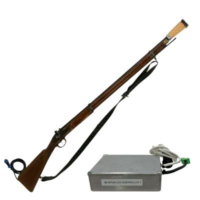 Lot 124: The Bluff Connor Soldier Screen Used Prop Non-Functioning LED Musket & Prop Transmitter | VIP Fan Auctions