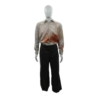 Lot 5: Marty Supreme Mishkin Screen Worn Suit Pants & Button-Up Shirt Ch 1 Sc 79 | VIP Fan Auctions