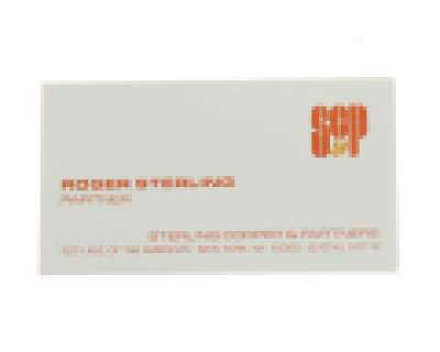 Mad Men - Lot 2831 - Roger‘s SC&P Business Card