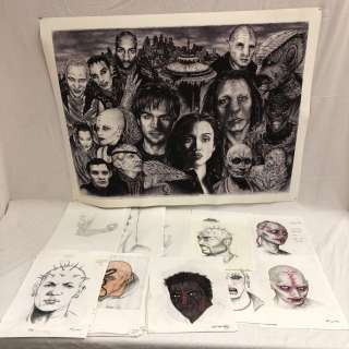 Lot 95 - "Dark Angel" TV Series - Original Cyber Punk & Cult characters‘ concept sketches & prints by Bill Te