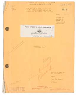 A screenplay of Tortilla Flat | Bonhams