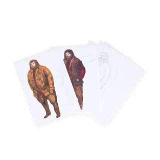 Harry Potter: An Original Painted Costume Design For Rubeus Hagrid, circa 2001, | Bonhams