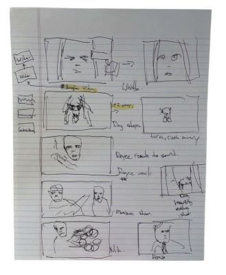 Lot 134 - Predators (2010)- Hand Drawn Storyboard Sheet