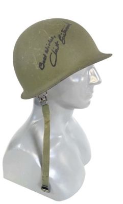 Lot 203 - Kelly’s Heroes (1970) - Clint Eastwood (Kelly) Worn & Signed Helmet | Hanlin Auction Service