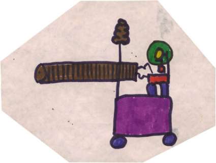 Ken Strickfaden Watercolor. Vivid sketch by the indefatigable Strickfaden, this one in colors of purple, brown, black, green... | Heritage