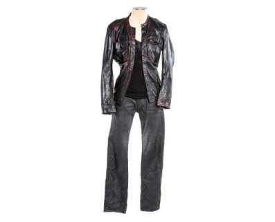 True Blood - Lot 19 - Eric‘s Bloody ‘Standoff with Billith‘ Jacket and Jeans