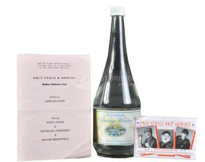 Lot 225 - ONLY FOOLS & HORSES - ORIGINAL PROP PECKHAM SPRING WATER BOTTLE