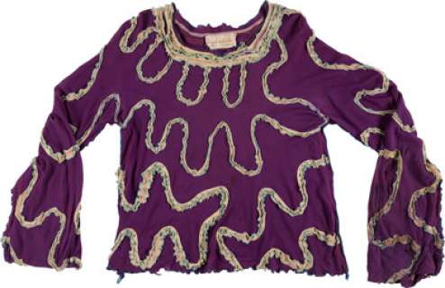 Marc Bolan Owned Purple/Off-White Silk Jersey Top. ... | Heritage