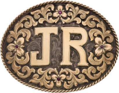 Larry Hagman Dallas Screen Worn "JR" Bohlin Belt Buckle Featured In Original Series and TNT ...