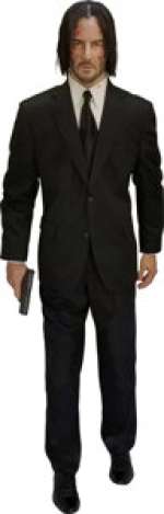 Keanu Reeves "John Wick" Signature Suit on Custom Display from John Wick 3: Parabellum (Lionsgate, 2019).