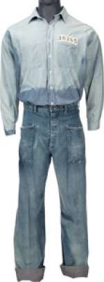 Morgan Freeman "Ellis Boyd Red‘ Redding" (2) Piece Prison Ensemble from The Shawshank Redemption <...