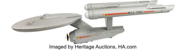 Star Trek: The Original Series-Style U.S.S. Enterprise NCC-1701 Miniature Model Crafted from the Greg Jein-Created Molds from Deep Space Nine Episode "Trials and Tribble-ations". | Heritage