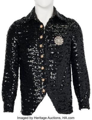 Michael Jackson Personally Owned Bill Whitten Black Sequin Jacket (1985). | Heritage