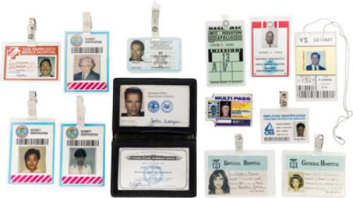 Miscellaneous Film and Television Group of (13) I.D. Badges.