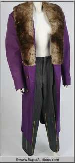 Wool Coat with Fur Collar and Striped Pants Nairobi Trio {Ernie Kovacs} | Super Auctions