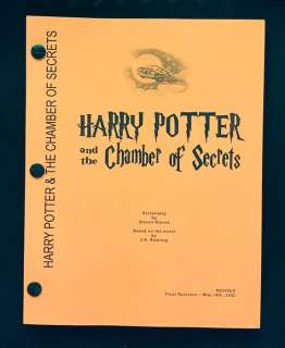 Harry Potter and the Chamber of Secrets - Original Script from the Production Company - Final Revision - May 14th, 2022 | Catawiki