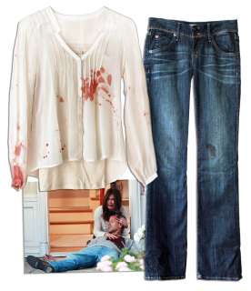 Desperate Housewives’ Teri Hatcher’s Screen-Worn Wardrobe Ensemble From The Show’s Final Season -- Blouse Dyed to Appear Bloodstained From Her Character’s Husband’s Murder | Nate Sanders
