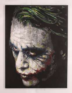 Joker - Heath Ledger - The Dark Knight - By PopArt Artist Vincent Mink - Handpainted and signed. - Portrait | Catawiki