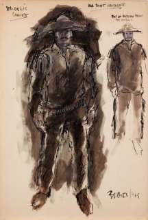 Lot 894 - Valdez is Coming Lewis Brown costume sketch
