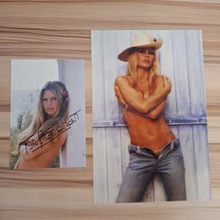 Brigitte Bardot - Brigitte Bardot - Lot of 2 - 1 x original autograph & 1 x photo | Catawiki