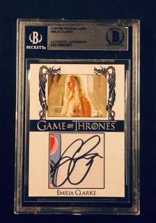 Game of Thrones - Emilia Clarke - Signed Trading Card - Beckett COA | Catawiki