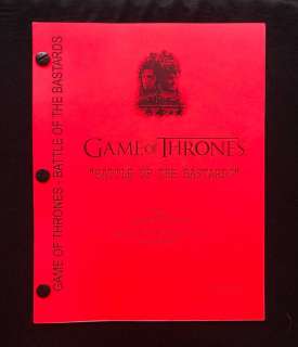 Game of Thrones - Episode 609 "A Song of Ice and Fire" - Original Script from the Production Company. | Catawiki