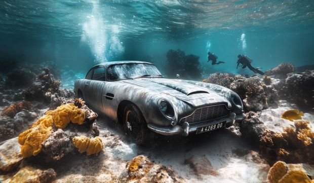 Artxlife - 007 Underwater Coral Reef Aston Martin DB5 [No Time To Die] [XXL] | Catawiki