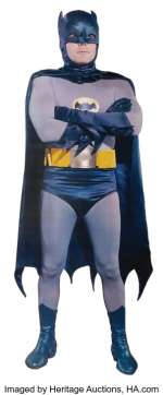 Trio of screen-used life-size "Batman", "Robin" and "Bat Girl" static characters from Batman. ...