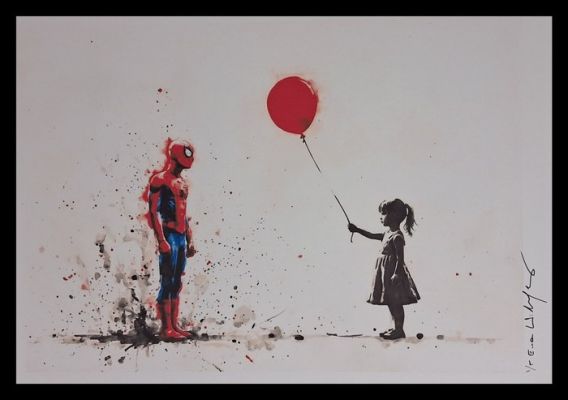 Emma Wildfang - Spiderman - Series " Tokyo Pop Icons inspired by Banksy" - Large size | Catawiki